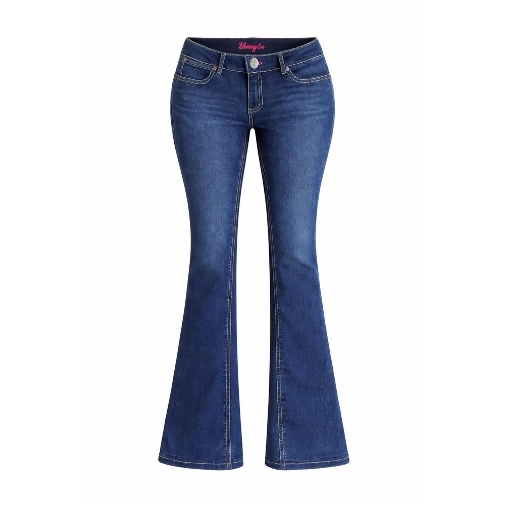 Wrangler Y2K Low Rise Boot Cut Womens Jean Sz 7/8x30 Thick Stitch Western Flare
